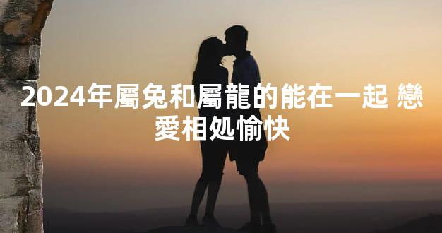 2024年屬兔和屬龍的能在一起 戀愛相処愉快